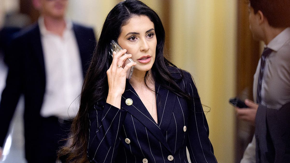 Rep. Anna Paulina Luna walks outside Capitol after House votes on security and Iran measures.