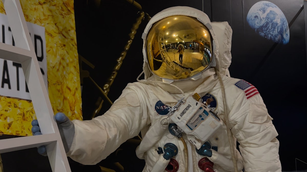 Neil Armstrong spacesuit display at the San Diego Air and Space Museum.