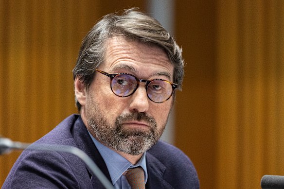 Virgin’s corporate affairs chief Christian Bennett pictured in parliament in 2023.