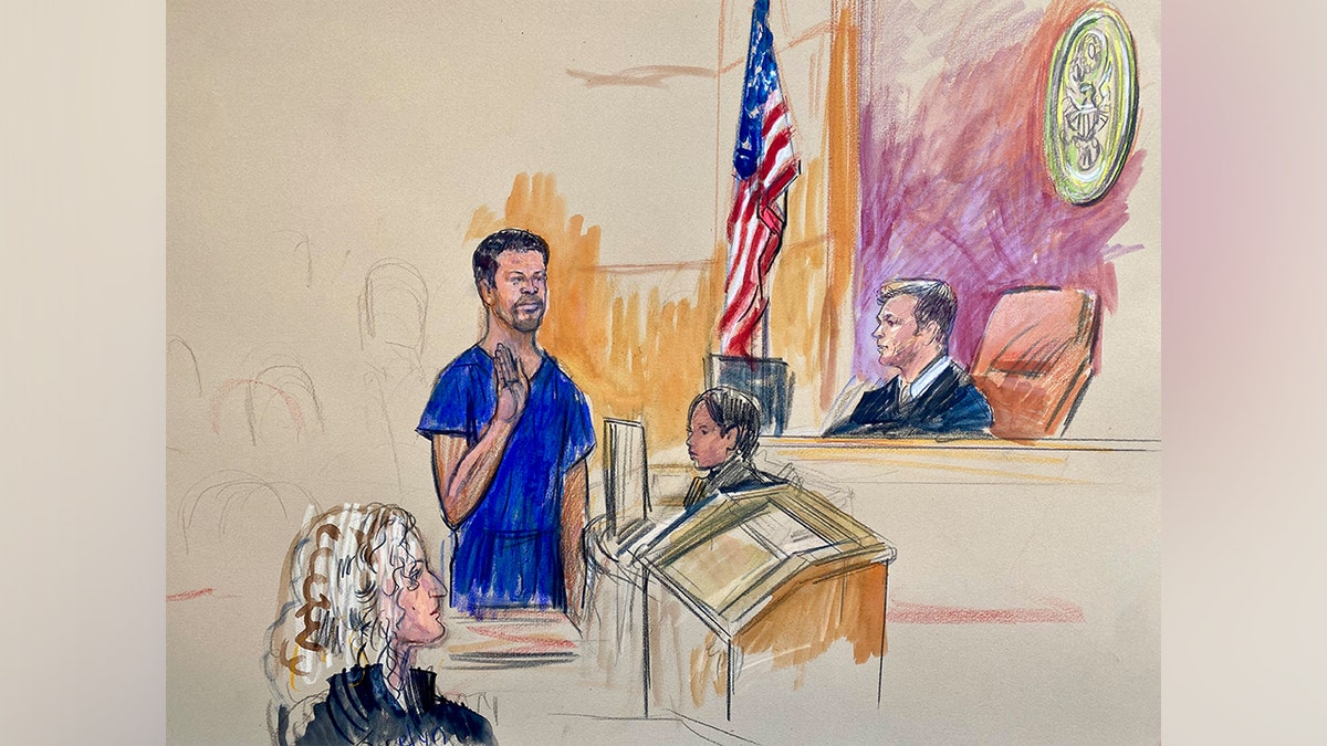 Cole Allen appearing in federal court at E. Barrett Prettyman United States Courthouse in Washington D.C.