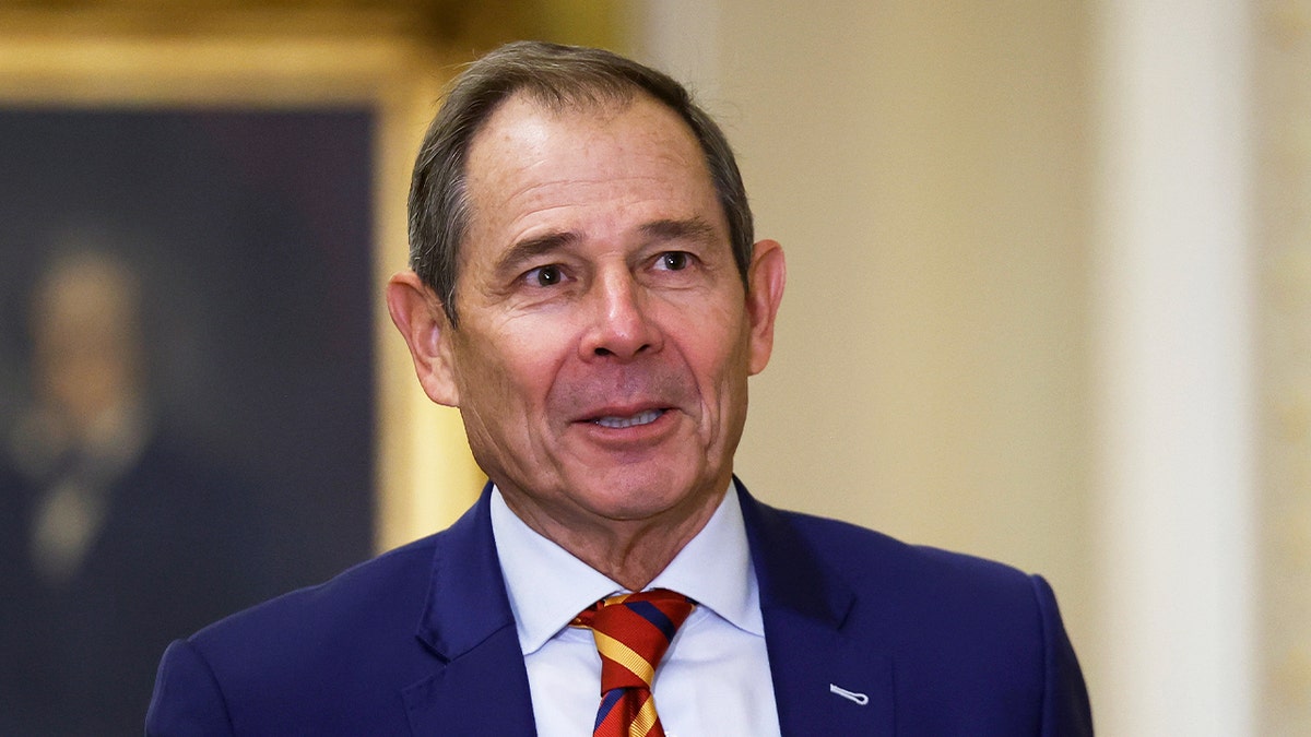 Senator-elect John Curtis arriving at the U.S. Capitol for Senate Republican leadership elections