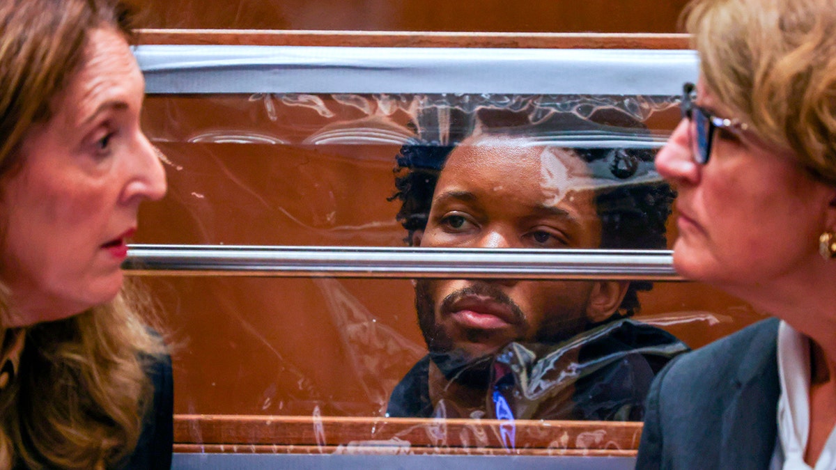 David Anthony Burke standing in a courtroom during arraignment in Los Angeles