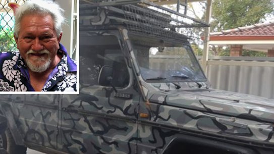 Barry Podmore (inset) and his car.