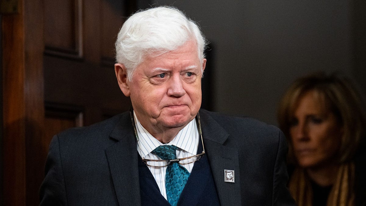 Rep. John Larson walking into the Longworth House Office Building in Washington, D.C.