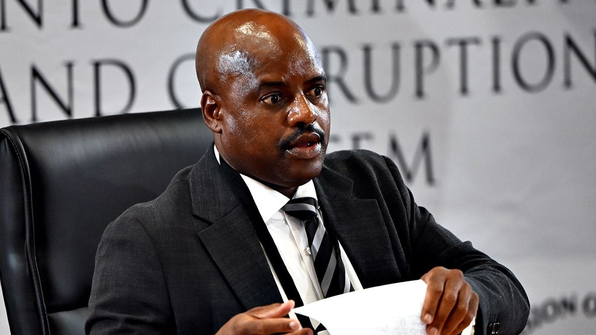 Julius Mkhwanazi testifying at the Madlanga Commission of Inquiry in Pretoria