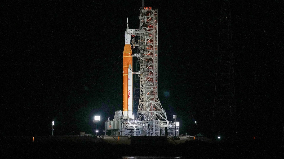 NASA Artemis II SLS (Space Launch System) rocket on launch pad