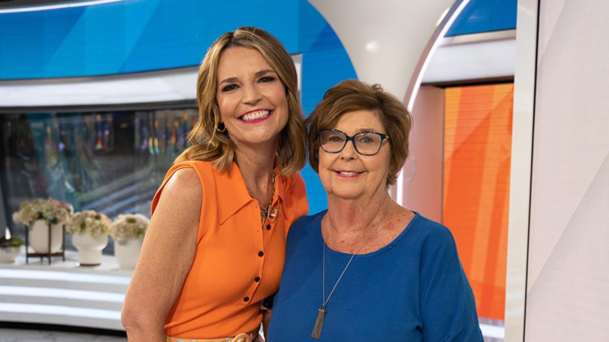 Savannah Guthrie smiling with her mother Nancy Guthrie at the TODAY studio