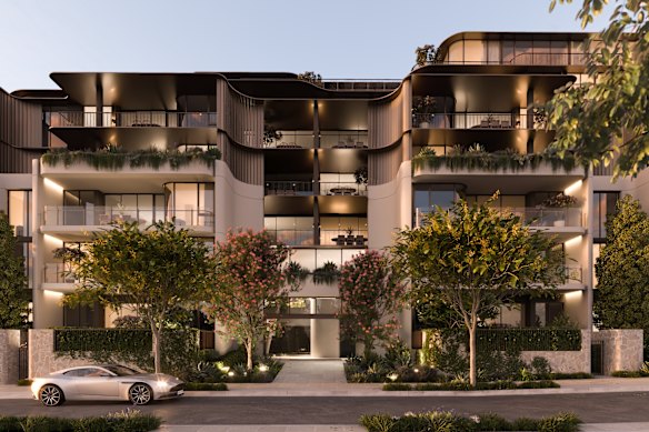 Four freestanding houses will also be built on the block once the apartments are completed in 2028.