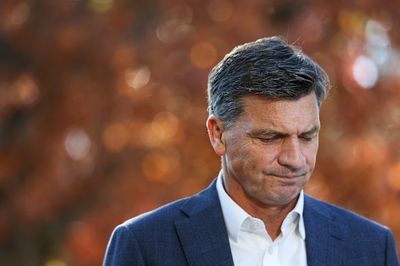 Opposition Leader Angus Taylor considering his options.