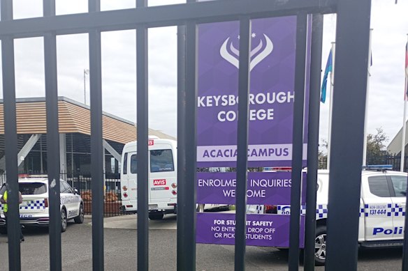 Police were called to Keysborough Secondary College and the school was put into lockdown on December 2 after Ramchen attacked principal Aaron Sykes.