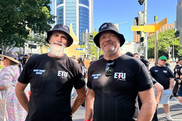 Doug Cane and Matt Grimson of the ETU.