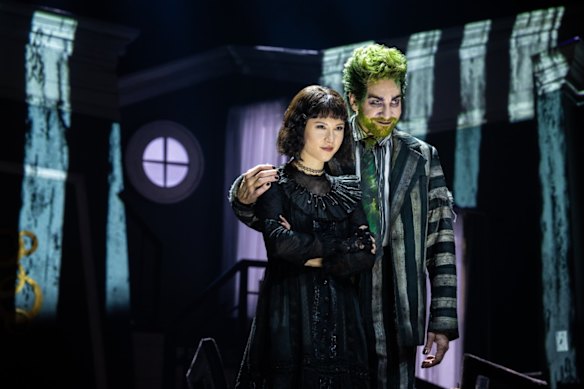 Karis Oka plays Lydia Deetz in Beetlejuice: The Musical.