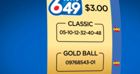 Winning Lotto 6/49 Gold Ball jackpot ticket worth $16M sold in Peterborough