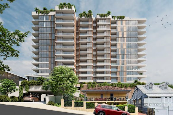 Artist impression of the new 15-storey tower at 290 Water Street in Fortitude Valley.