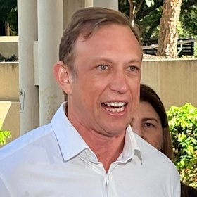 Steven Miles at the Labour Day march in Brisbane.