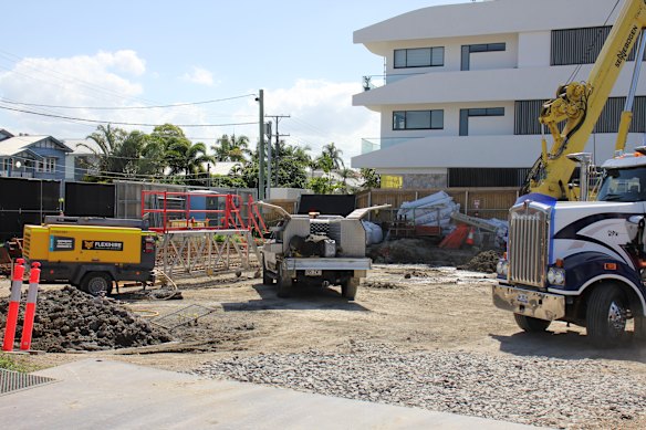 Building costs have surged in Brisbane on the back of supply chain shocks and labour prices pushed up by competition with major infrastructure projects in the lead-up to the 2032 Olympics. 