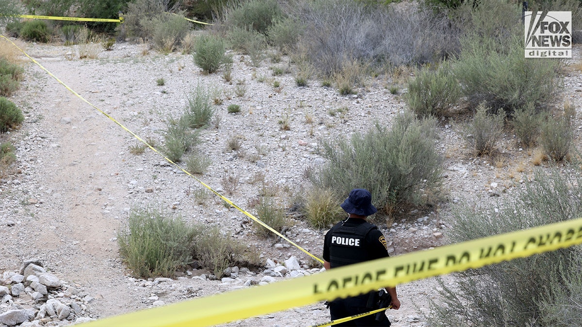Tucson police respond to the site where human remains were found in an ephemeral river while searching for Nancy Guthrie.