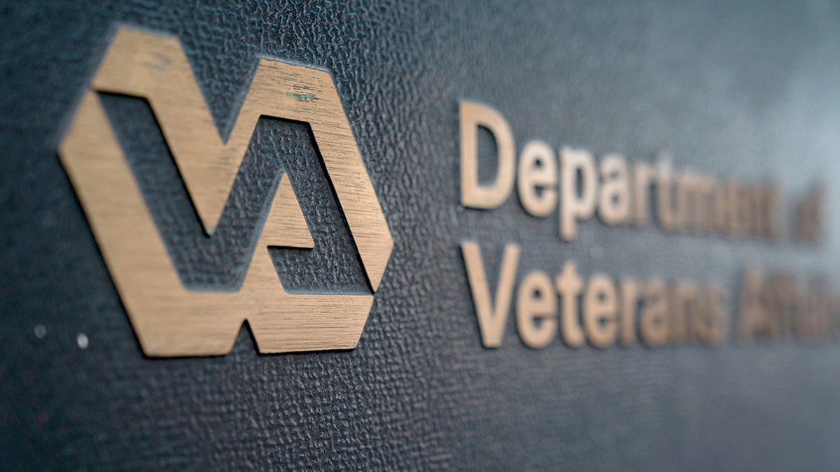 Signage outside the Department of Veterans Affairs headquarters in Washington D.C.