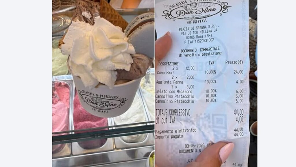 €44 for two ice creams in Rome, what would you do?