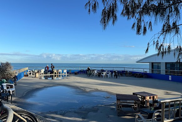 The roof space above the North Cottesloe Surf Life Saving Club is currently used as casual seating for locals and visitors.