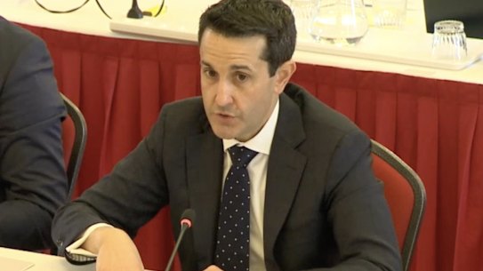 David Crisafulli during his first estimates as Premier. 