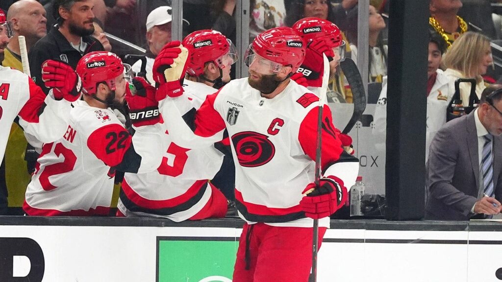 Jordan Staal's two-goal night lifts Hurricanes past Golden Knights, evening Stanley Cup Final series