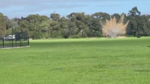 Melbourne park evacuated after dynamite find