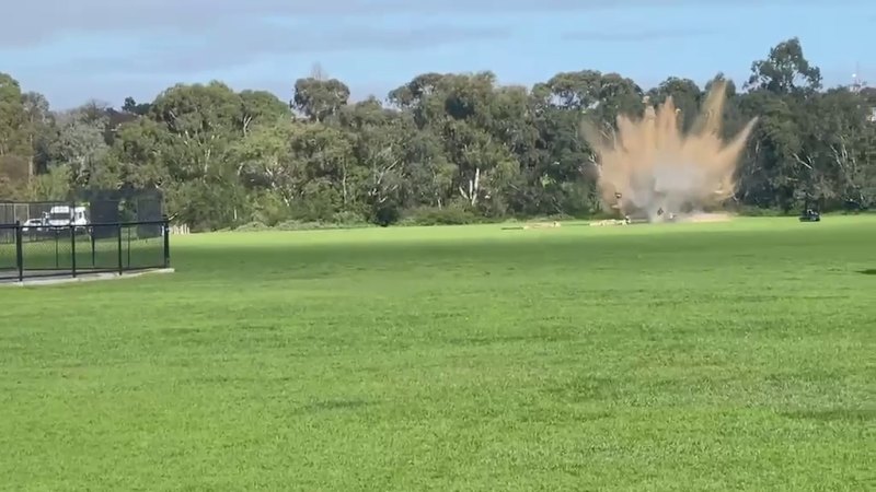 Melbourne park evacuated after dynamite find