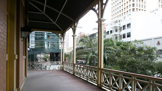 The second level verandahs of the old building were reinstated in the 1980s during the first refurbishment by the council.
