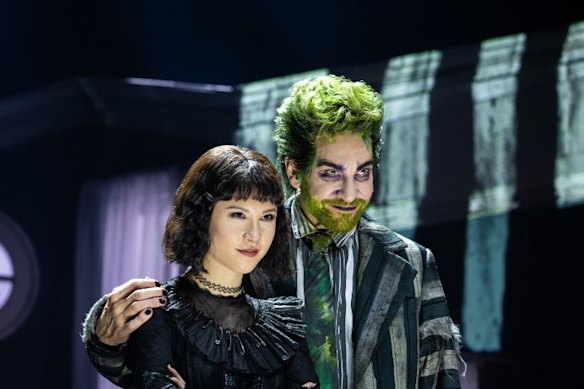 Andy Karl and Karis Oka are co-leads in the Brisbane run of Beetlejuice the Musical.