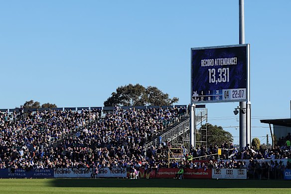 A record total of 13,331 fans were in attendance at the match.