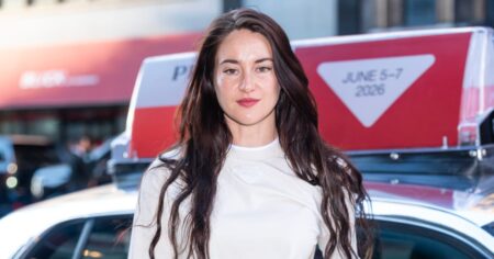 Shailene Woodley’s Loose White Jeans Are Surprisingly Slimming — Get the Look for $32