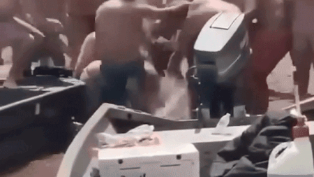 WATCH: Boozy boaters unleash wild riverfront brawl as fists fly at popular South Carolina sandbar