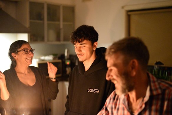 Cesare Liberatore (centre) at his 18th birthday celebrations earlier this month.