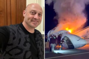 Victim in fiery Texas private jet crash on highway ID’d as millionaire tech CEO