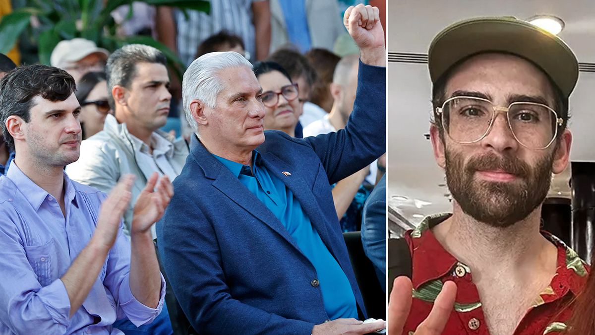 Progressive International's David Adler with Cuban President Miguel Díaz Canel. Hasan Piker joins a convoy to Cuba in March 2026.