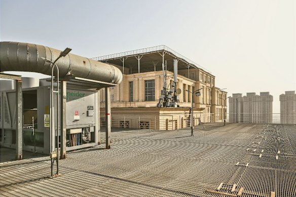 An industrial chiller at a data centre in Navi Mumbai in India in 2024.