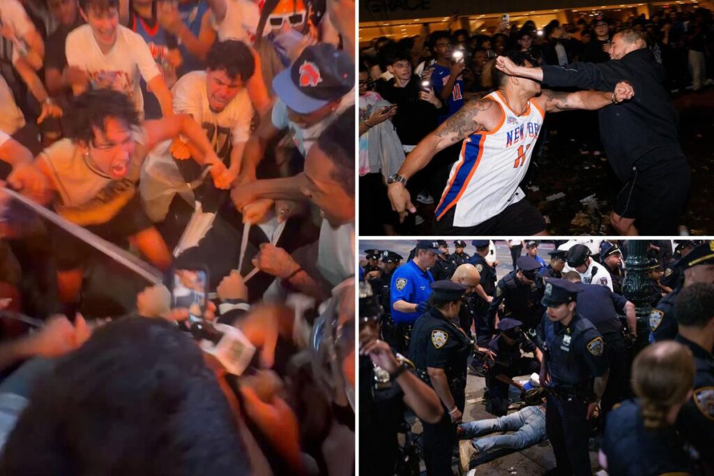 Rabid NY Knicks fans tear Victor Wemby jersey into rags — nearly two dozen arrested in rowdy watch party clash