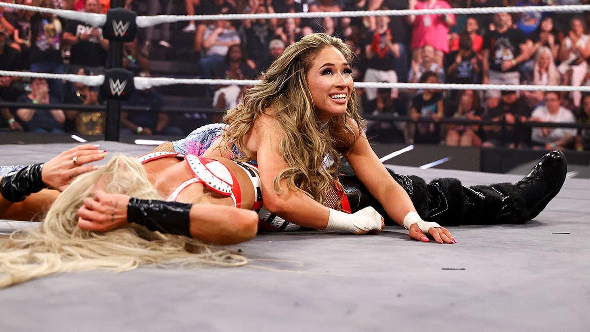 Lola Vice in action against Izzi Dame during NXT at the WWE Performance Center in Orlando, Florida