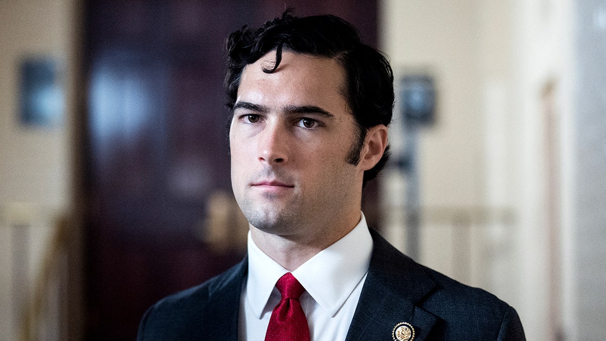 Rep. Brandon Gill leaving a meeting in the U.S. Capitol