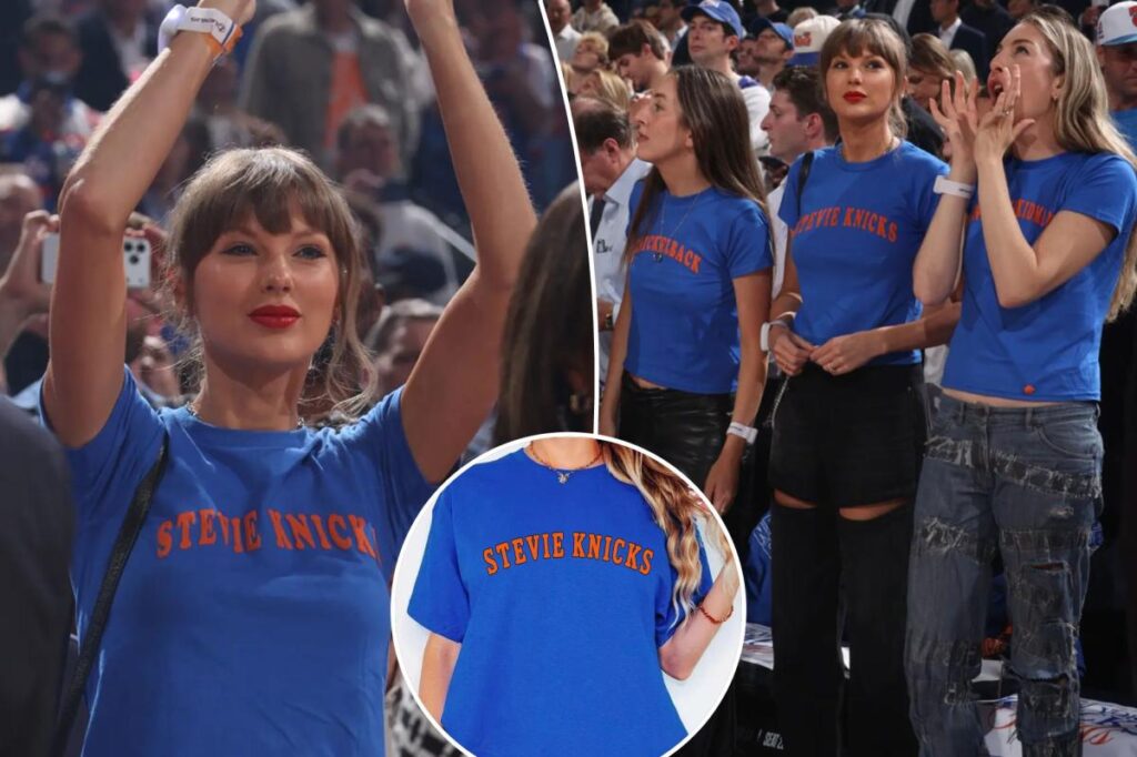 Taylor Swift rocks iconic ‘Stevie Knicks’ shirt to Game 4—Get yours for $25