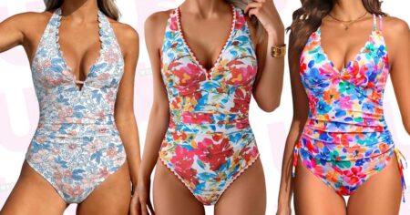 We’re Swapping Boring Black Swimsuits for These Colorful (And Slimming) One-Pieces — From $12