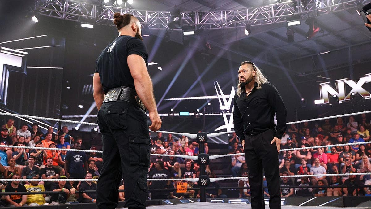 Tony D'Angelo and Naraku face off in the WWE Performance Center in Orlando, Florida