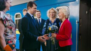 Von der Leyen in Kyiv to talk drones and EU accession with Zelenskyy