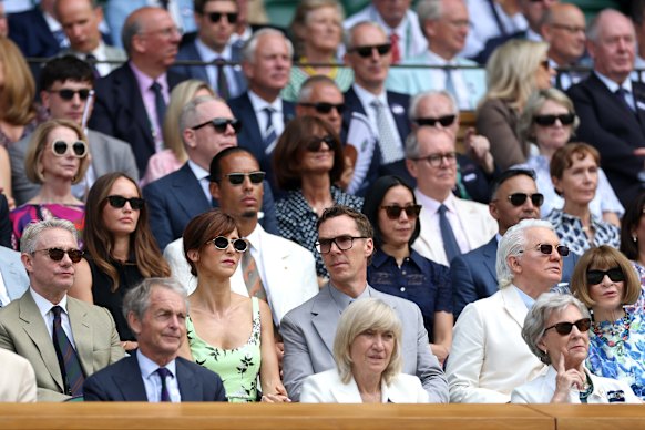 Julia Gillard and Paul Howes sitting in the Royal Box at Wimbledon on July 10.