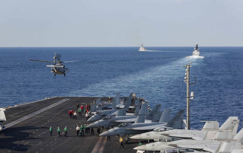 One crew member missing after US Navy helicopter makes emergency landing in Arabian Sea