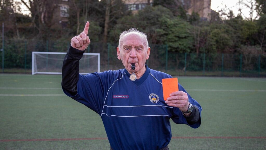 How a 93-year-old soccer referee credits wartime rations and discipline for his longevity
