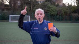 How a 93-year-old soccer referee credits wartime rations and discipline for his longevity