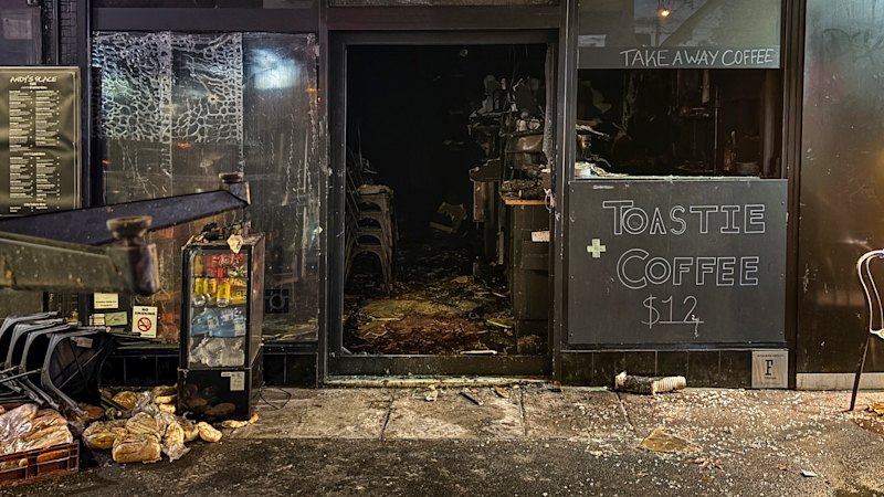 Andy’s cafe gutted in suspicious blaze, days after drive-by shooting