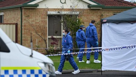Man arrested after body found dead burnt house in western Sydney